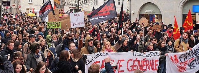 Soutien au mouvement étudiant et social en France contre la « Loi Travail »