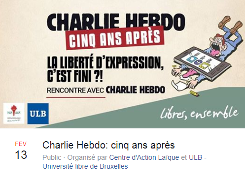 Les réactionnaires de Charlie Hebdo invité·e·s en grande pompe à l'ULB !